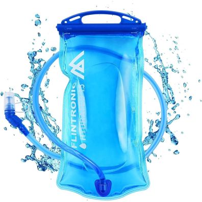 Flintronic Trinkblase 2L BPA-frei für Trinkrucksack Blau