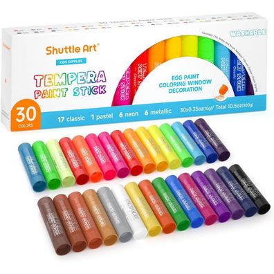 Tempera Paint Sticks 30 bunte Farben für Kinder Malstifte waschbar