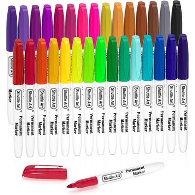 30 Permanent Marker bunt feine Spitze wasserfest Filzstifte DIY Graffiti