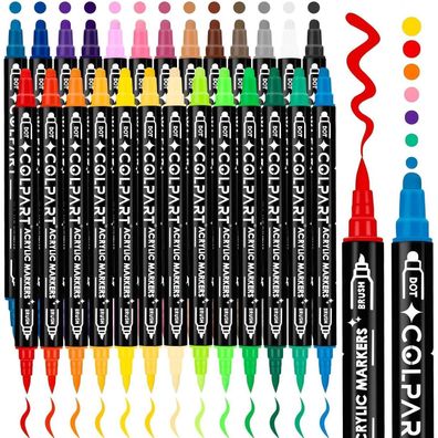 Acrylfarben Stifte 26PCS Acrylstifte wasserfest Marker Steine bemalen Holz Glas