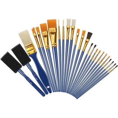 Professionelles 25-teiliges Pinselset für Aquarell Acryl Malerei