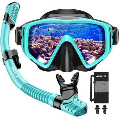 Schnorchelset für Erwachsene Taucherbrille Dry Schnorchel Anti-Leck Tauchmaske
