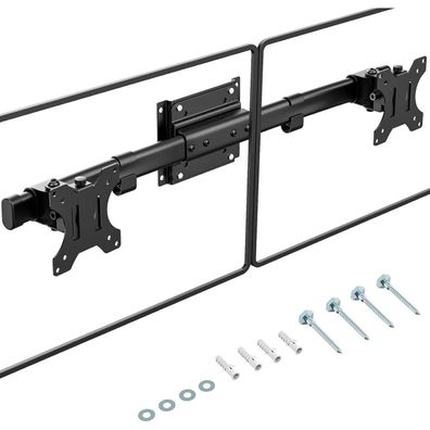 Dual Monitorhalterung Adapter für 13-27 Zoll Monitor, VESA 75x75/100x100mm
