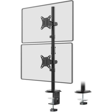 Monitor Halterung 2 Monitore 80cm Pole Vertical Stack für 17-32 Zoll Bildschirme