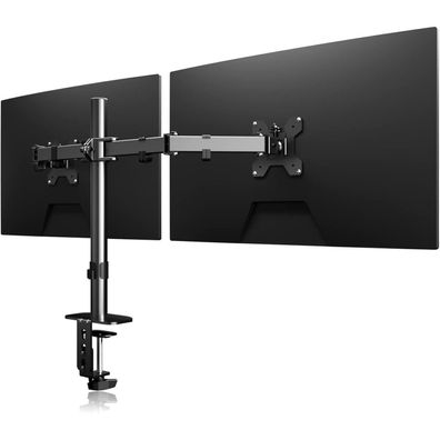 Suptek Monitor Halterung 2 Monitore 13-27 Zoll LED LCD Dual Arm 10 kg Schwarz