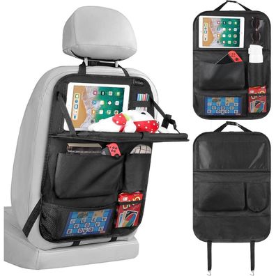 LUCMO Autositz Organizer Rücksitz Organizer Tablet Aufbewahrung Schwarz
