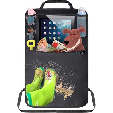 Rückenlehnenschutz Auto Organizer Schwarz wasserdicht mit großer Tasche