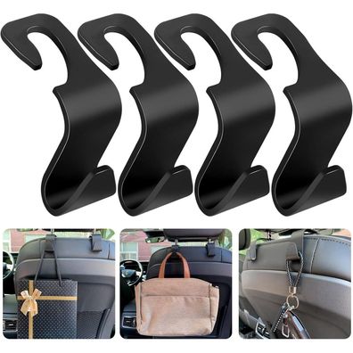 4er Set Auto Rücksitz Haken Aufbewahrungshaken Kopfstütze Autotasche