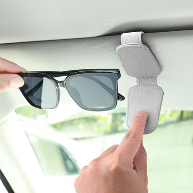 Auto Sonnenbrillenhalter magnetisch Leder Clip Universal Visier Zubehör