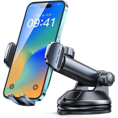 Handyhalterung Auto 360° Drehbar Ultra-Stark EIN-Knopf-Release 4-7 Zoll