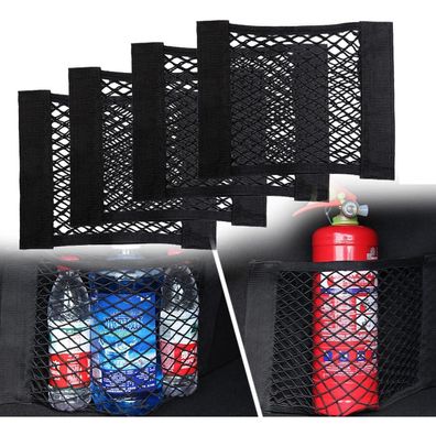 Kofferraum Netztasche 4 Stück Auto Gepäcknetz 30x25cm Elastisch Schutznetz