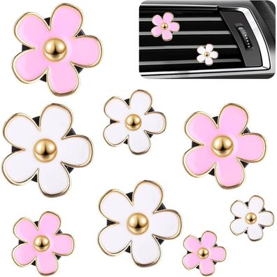 8er Set Gänseblümchen Auto Lufterfrischer Clip Frauen Aromatherapie Öl Diffusor