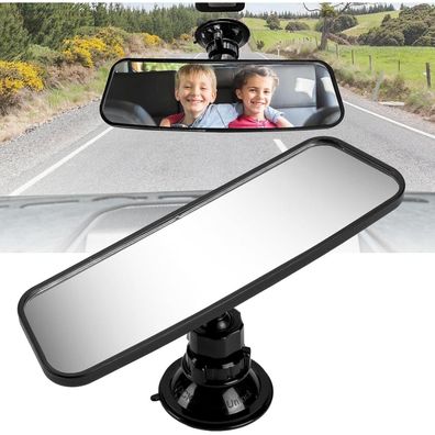Auto Rückspiegel Panorama 200x60mm Saugnapf Universal Innenspiegel
