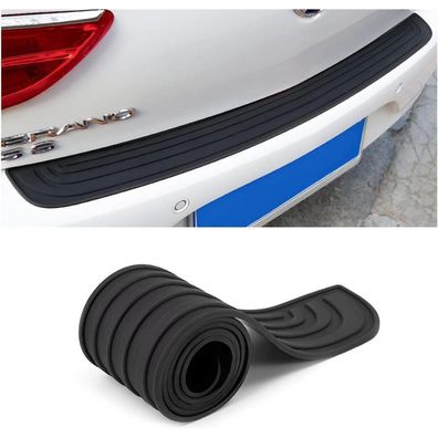 Universeller Stoßstangenschutz Gummi Kofferraum Schwarz 90x7cm
