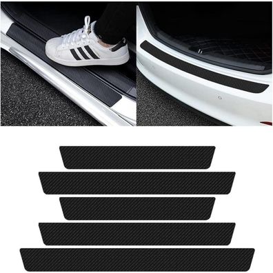 Auto Einstiegsleisten Schutz Set Carbon Kratzschutz 4 Stk. Widerstandsfähig