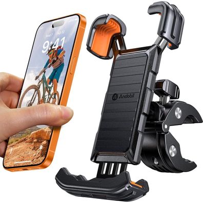Andobil 2024 Fahrrad Motorrad Handyhalterung 360° Universal Orange