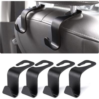URAQT Auto Kopfstützen Haken Schwarz 4er Set Organizer KFZ Zubehör