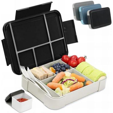 Bugucat Brotdose Kinder Lunchbox Bento Box Auslaufsicher 1330ML 6 Fächer