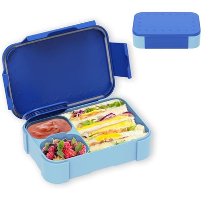 Brotdose Kinder Lunchbox mit Fächern Auslaufsicher Bento-Box 900ml