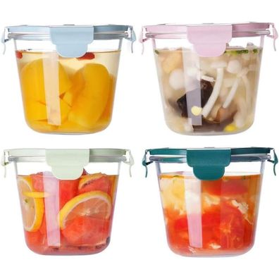 710ml Glas Meal Prep Behälter mit luftdichten Lids - 4er Set