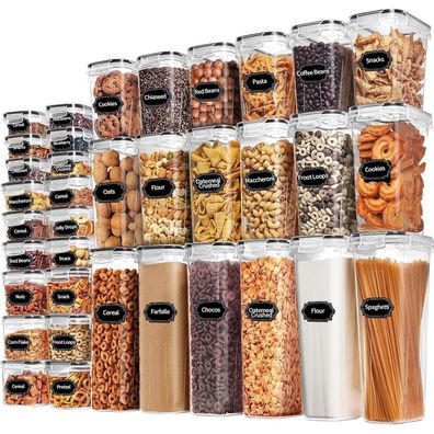 Skroam 36tlg. Vorratsdosen-Set Kunststoffbehälter stapelbar & luftdicht