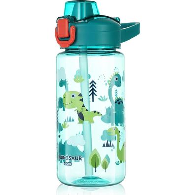 Kinder Trinkflasche 600ml BPA-frei Strohhalm Sportwasserflasche Jungen Mädchen