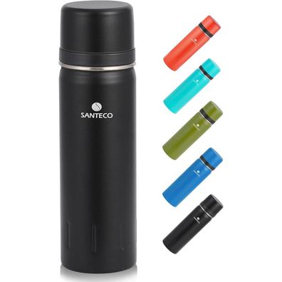 Thermoskanne 1l & 500ml Edelstahl Auslaufsicher Isolierflasche Trinkbecher