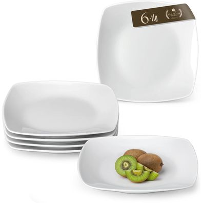 Malacasa Dessertteller Set 6er Porzellan 16,7cm Personen