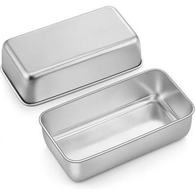 Onader Edelstahl Brotbackform 2er-Set Kastenform 23,5x12,5x6,5cm
