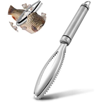 Esteopt Fischentschupper Edelstahl Profi Fischschaber 25x6cm