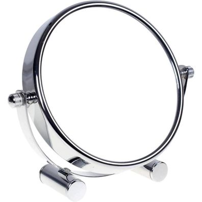 HIMRY Kosmetikspiegel 7-Fach Vergrößerung Standspiegel Silber