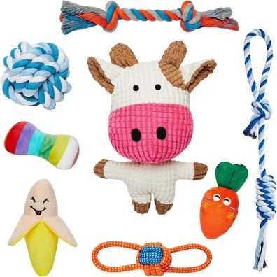 Toozey Hundespielzeug Set, Welpenspielzeug und Quietschspielzeug