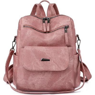 Leichter Damen-Rucksack wasserdicht wandelbar rose 42 - PU