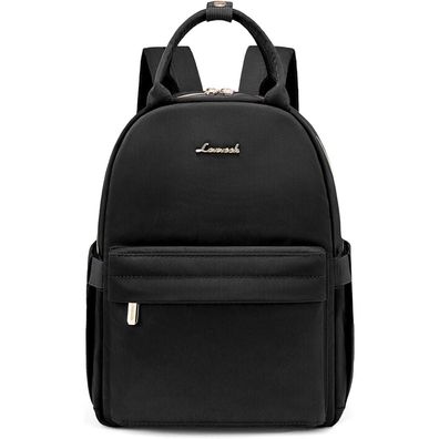 Kleiner Rucksack Damen Wasserdicht Tagesrucksack Mini Backpack 11 zoll Schwarz