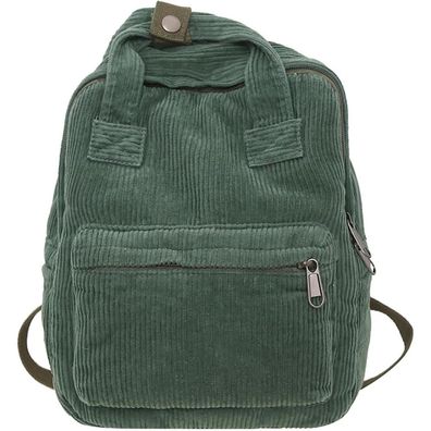 Damen Rucksack Klein Cord Cityrucksack Grün 10L Multi Szenen Reiserucksack