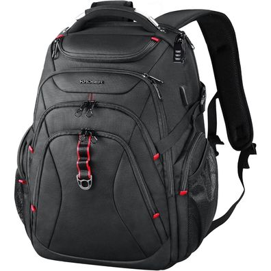 KROSER Laptop Rucksack 17,3 Zoll XL BusinessRucksack Schwarz