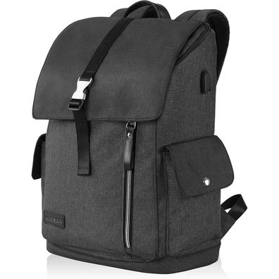 Laptop Rucksack 17,3 Zoll Damen Herren Wasserabweisend Schwarz