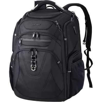 KROSER Laptop Rucksack Herren 18.4 Zoll Wasserdicht USB Schwarz