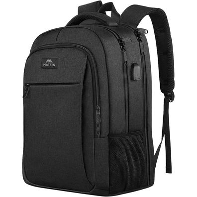 Großer Laptop Rucksack 17,3 Zoll USB Ladeanschluss Anti-Diebstahl Business