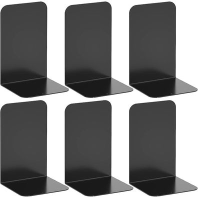 Metall-Buchstützen 20cm*14cm Schwarze Rutschfeste Gummiauflagen