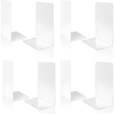 Metall-Buchstützen 20cm*14cm 8 Stk. Weiße Gummiauflagen