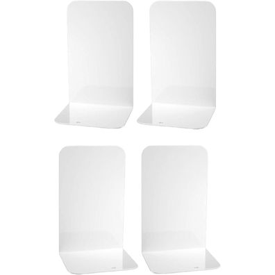 Metall-Buchstützen 20cm*14cm-4 Weiße Gummiauflagen langlebig