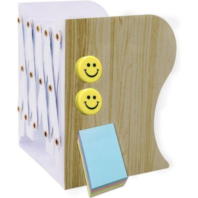 Qualsen Verstellbare Kinder Buchstützen Metall Bücherständer Holzimitat