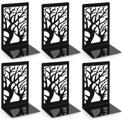 3 Paar Metall Buchstütze Bookends - Schwarz - 9,3 x 12 x 17,2 cm - Kinder Schule
