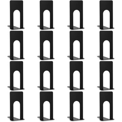 Metall Buchstützen Halterung 8 Paar Schwarz 69x100x130mm