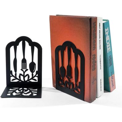 Metall Buchstütze 'L' Besteck Stil 2 Stück Bücherhalter Kreativ