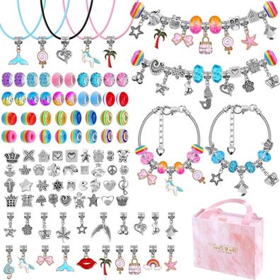 DIY Schmuck Making Kit für Mädchen - Charm Armband Set 102-teilig