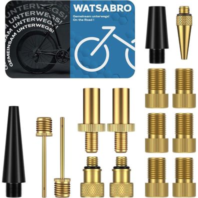 Fahrradventil Adapter Set 15-teilig Messing Französisch Ventil Autoventil