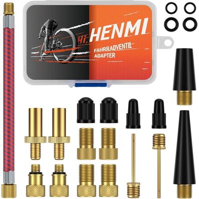 Fahrradventil Adapter Set Ventiladapter Autoventil französisches Valve Adapter