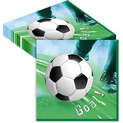80x Fußball EM 2024 Servietten Geburtstag Deko Party Jungen